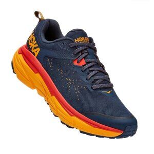 Hoka Men's Shoes in Navy and Orange